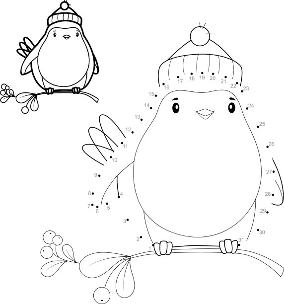 点对点的圣诞拼图为孩子们连接图片下载