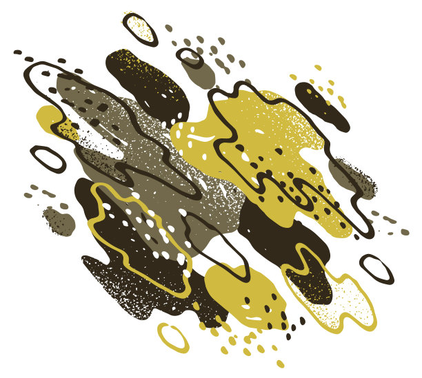 手绘艺术抽象形状组成图片下载