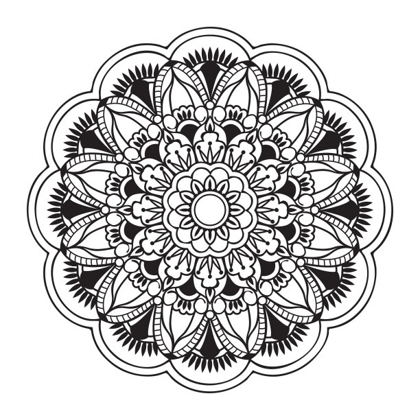 曼荼罗与手绘元素图片下载