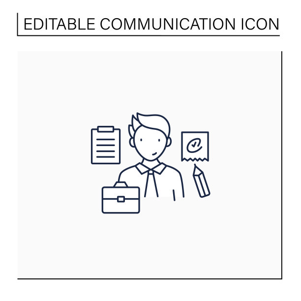 文字通信线图标图片下载