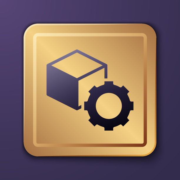 紫色等距立方体图标孤立在紫色图片下载