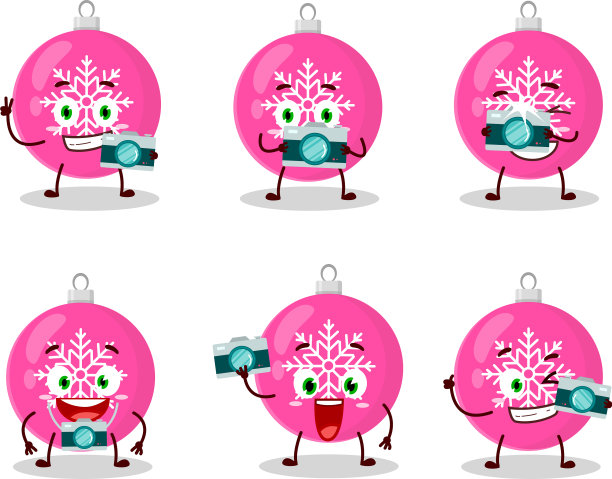 摄影师专业与圣诞节表情符号图片下载