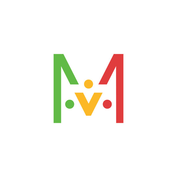 字母M人物团队家庭标志图片下载