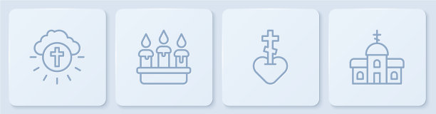 设线宗教十字圈心燃烧图片下载