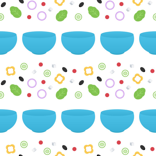 制作希腊沙拉图案的蔬菜和碗图片下载