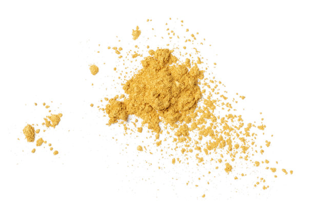 白色背景上的金粉堆图片下载