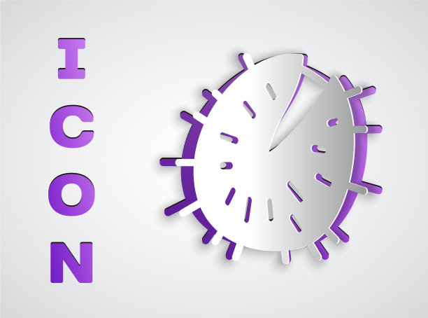 纸切栗色图标孤立在灰色图片下载