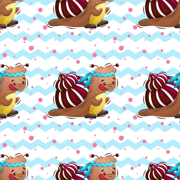 可爱的蜗牛运动员跑交叉无缝模式图片下载