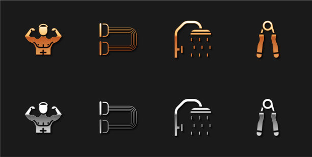 设置健美肌肉胸器淋浴图片下载