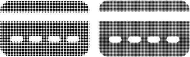 像素半色调信用卡图标图片下载