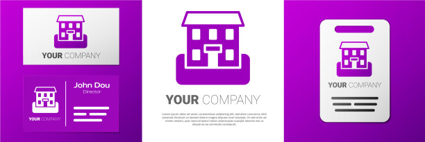 标志式学校建筑图标孤立在白色图片下载