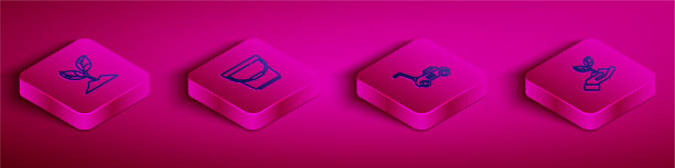 设置等距线植物斗式割草机图片下载