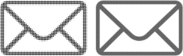 像素半色调邮件信封图标图片下载