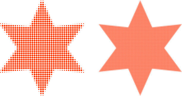 点半色调六尖星图标图片下载