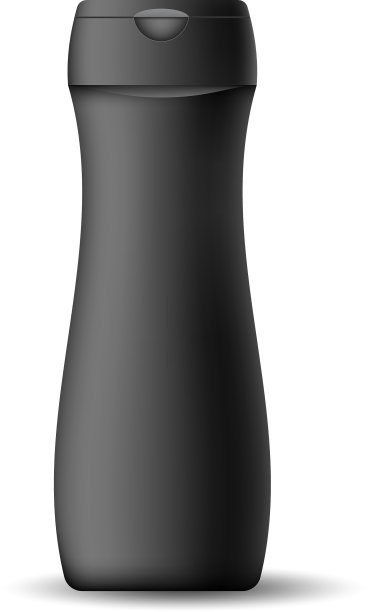 黑色逼真的空白瓶洗发水淋浴图片下载