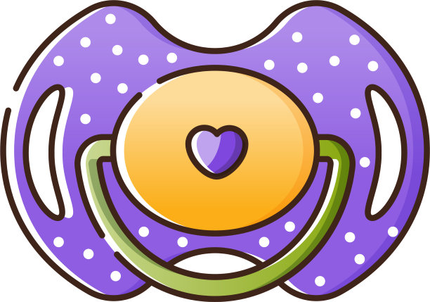 一个新生儿的紫色奶嘴假人，上面有指纹图片下载