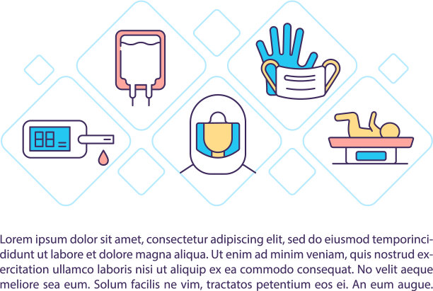 医疗用品捐赠的概念线图标图片下载