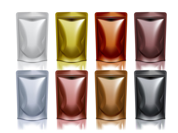 豪华铝箔食品袋包装与拉链图片下载