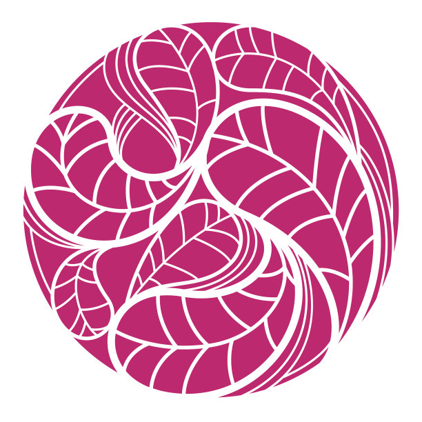 时尚的花饰字母隔离图形设计图片下载