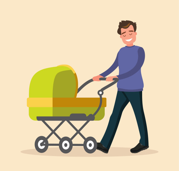 年轻的爸爸抱着刚出生的孩子图片下载