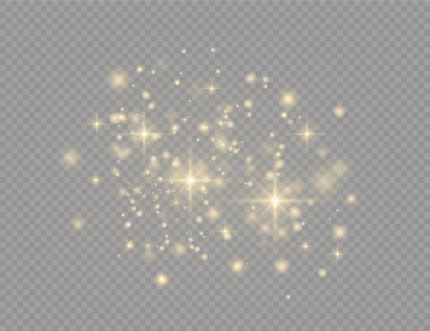 黄尘美丽的灯光闪烁散景效果图片下载