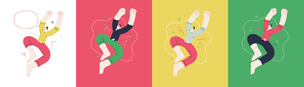 幸福-幸福的人在空中跳跃图片下载