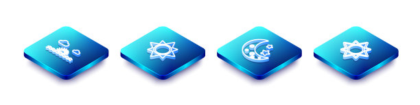 设置等距线，日落，月亮和星星图片下载