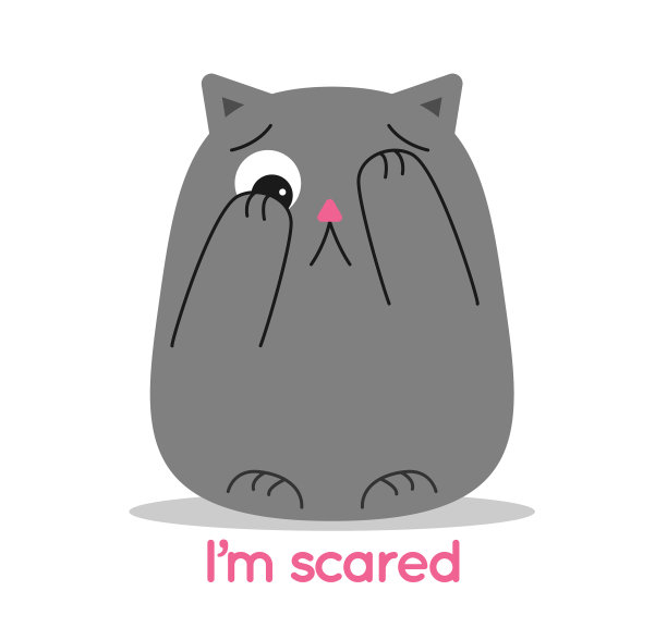 猫伤心是害怕，下面刻着我害怕图片下载