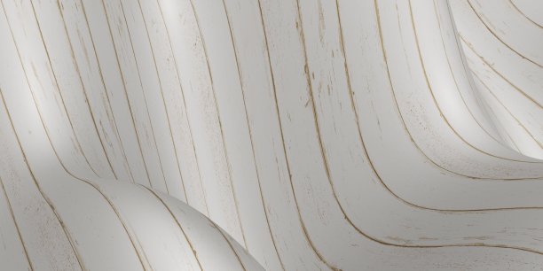 波浪木地板曲面板抽象背景3D插图图片下载