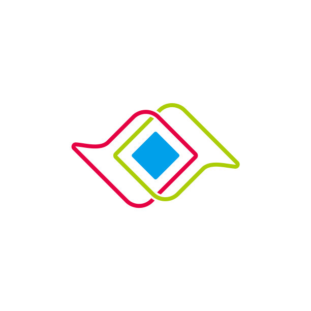 彩色对话气泡链接设计Logo图片下载
