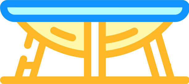 蹦床用于跳跃和运动的彩色图标图片下载