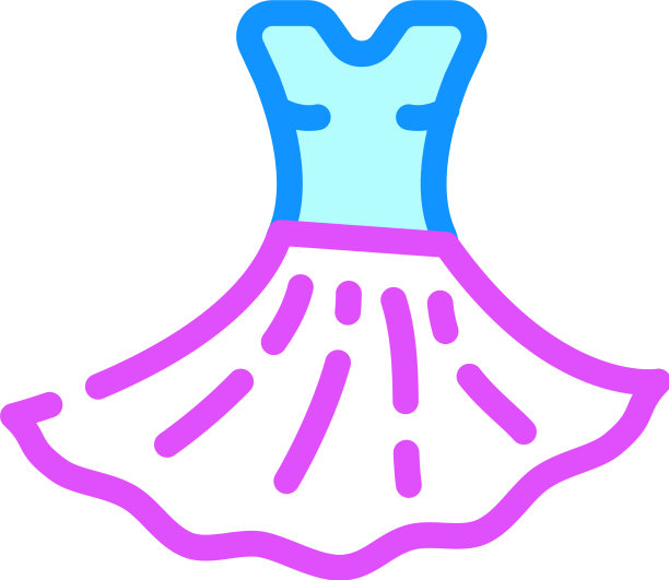 服装舞者颜色图标图片下载