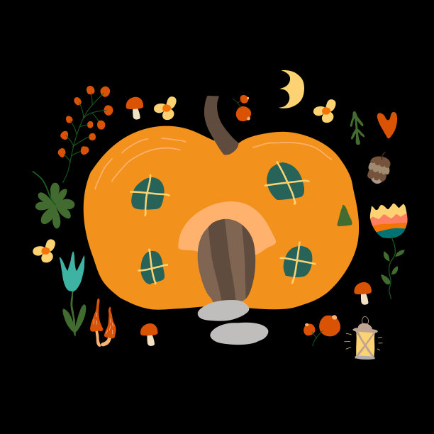 侏儒的房子是用南瓜做的图片下载