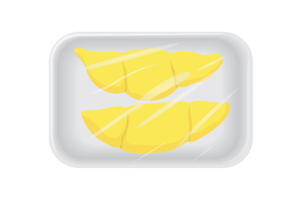 俯视图水果产品榴莲塑料托盘图片下载