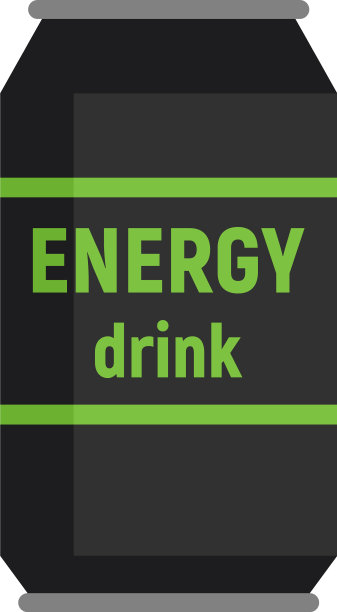 能量饮料锡图标平孤立图片下载