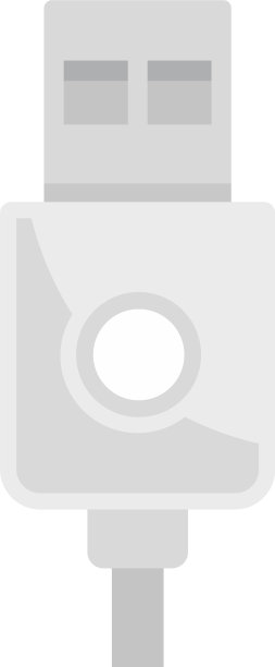 现代usb电缆图标平面隔离图片下载