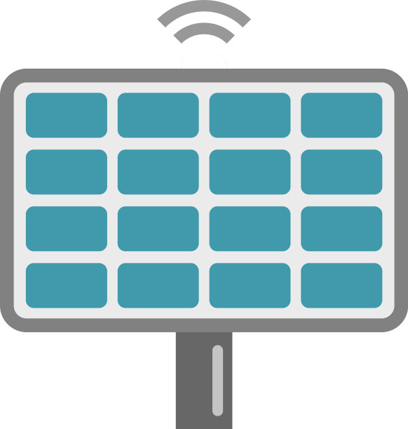 太阳能面板图标扁平孤立图片下载