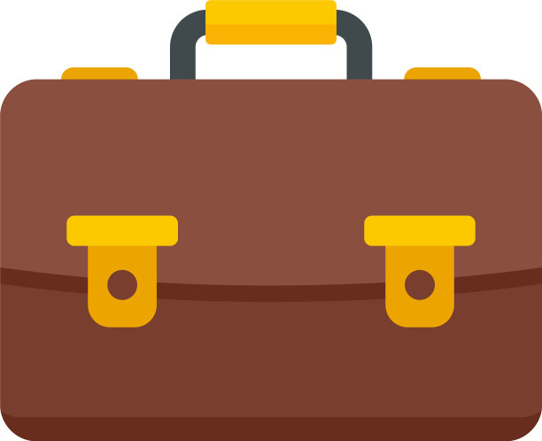 家教皮包图标平孤立图片下载