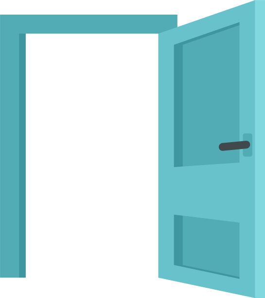 酒店大门入口图标扁平孤立图片下载