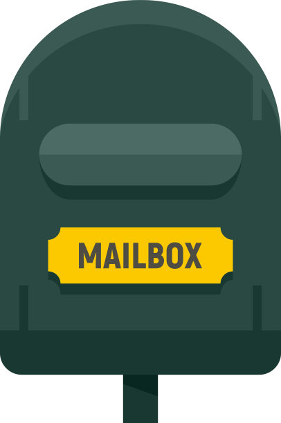 邮政信箱图标扁平孤立图片下载