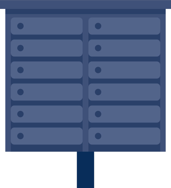 公寓邮箱图标扁平孤立图片下载