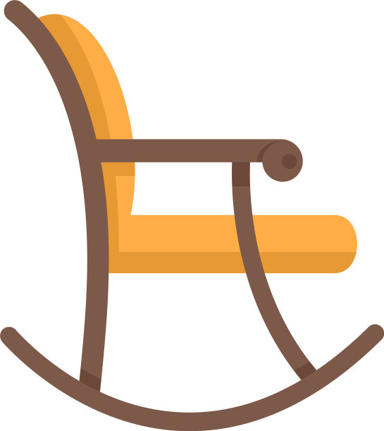 摇椅图标平孤立图片下载