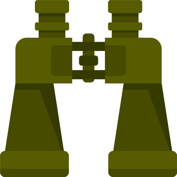 双筒望远镜图标平孤立图片下载