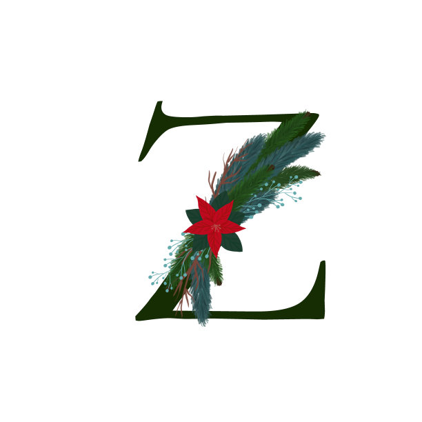 圣诞字母，孤立在白色背景上。为度假而设计，一张明信片。印刷插图。冬天的作文图片下载