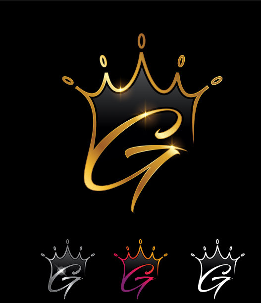 金色字母冠首字母g图片下载