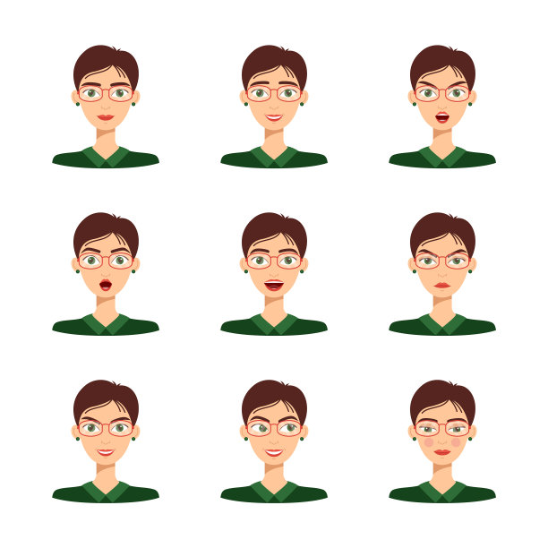 设置美丽女孩的情绪图片下载