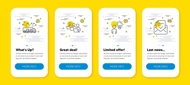 团队合作的向量集，卡车交付和组人线图标集。向量图片下载