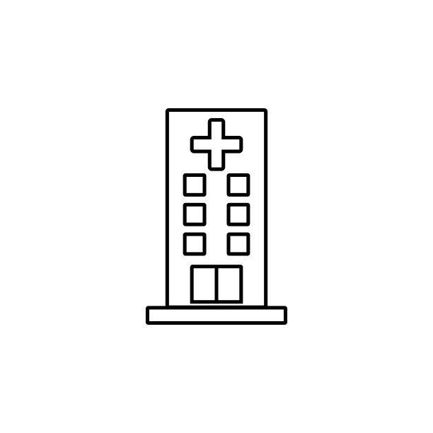 医院图标，诊所矢量，医务室插图图片下载