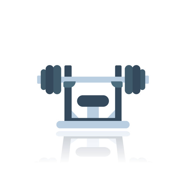 杠铃在架子上，矢量图标图片下载