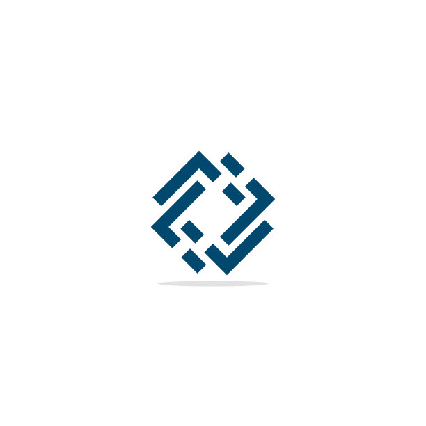 圆形方形线条连接标志图片下载